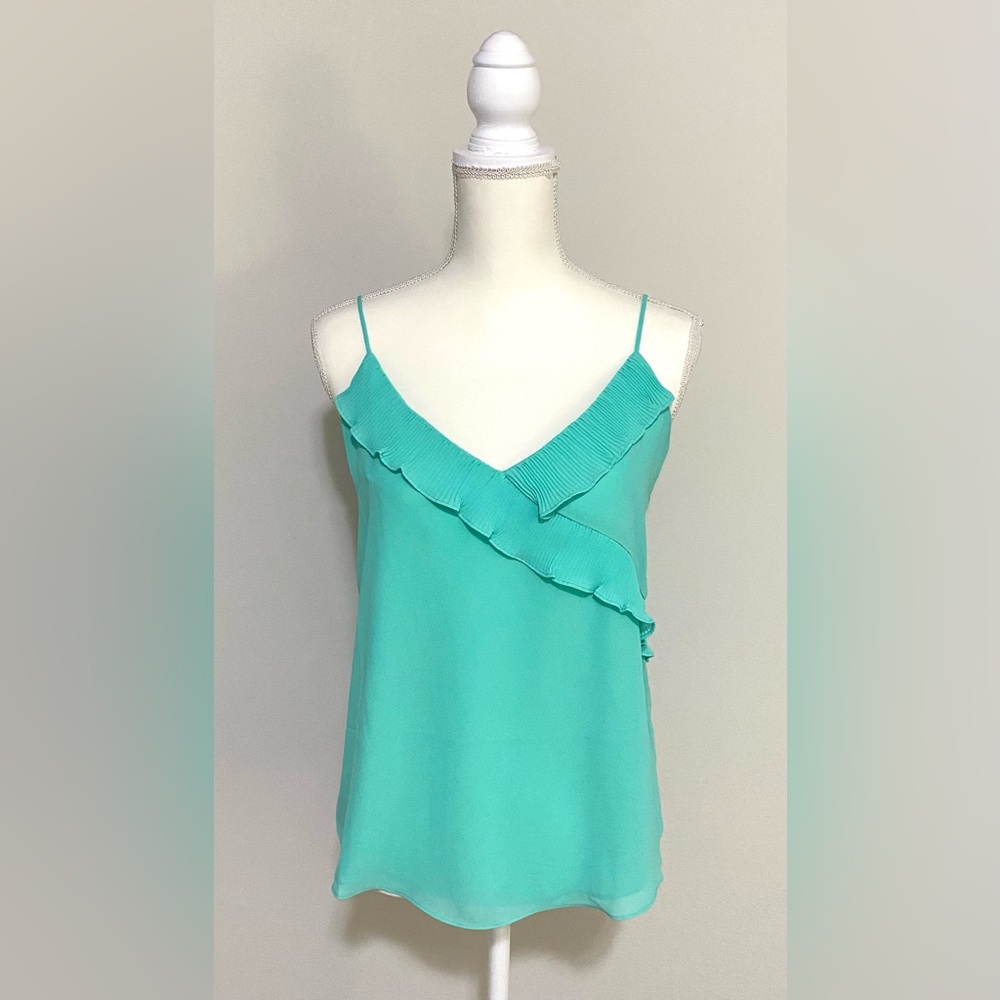 Naked Zebra Womens S Mint Green Cami Tank Top Boho Fall Festival Coastal Preppy